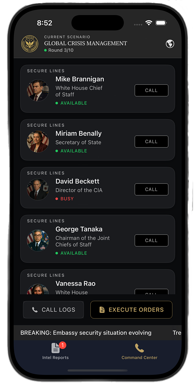 POTUS Decision Interface