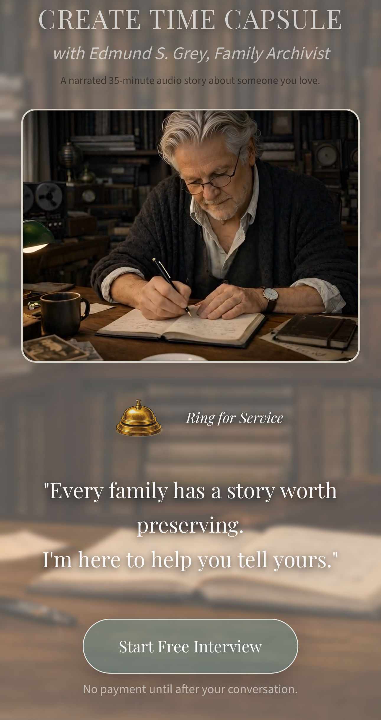 Time Capsule interview screen