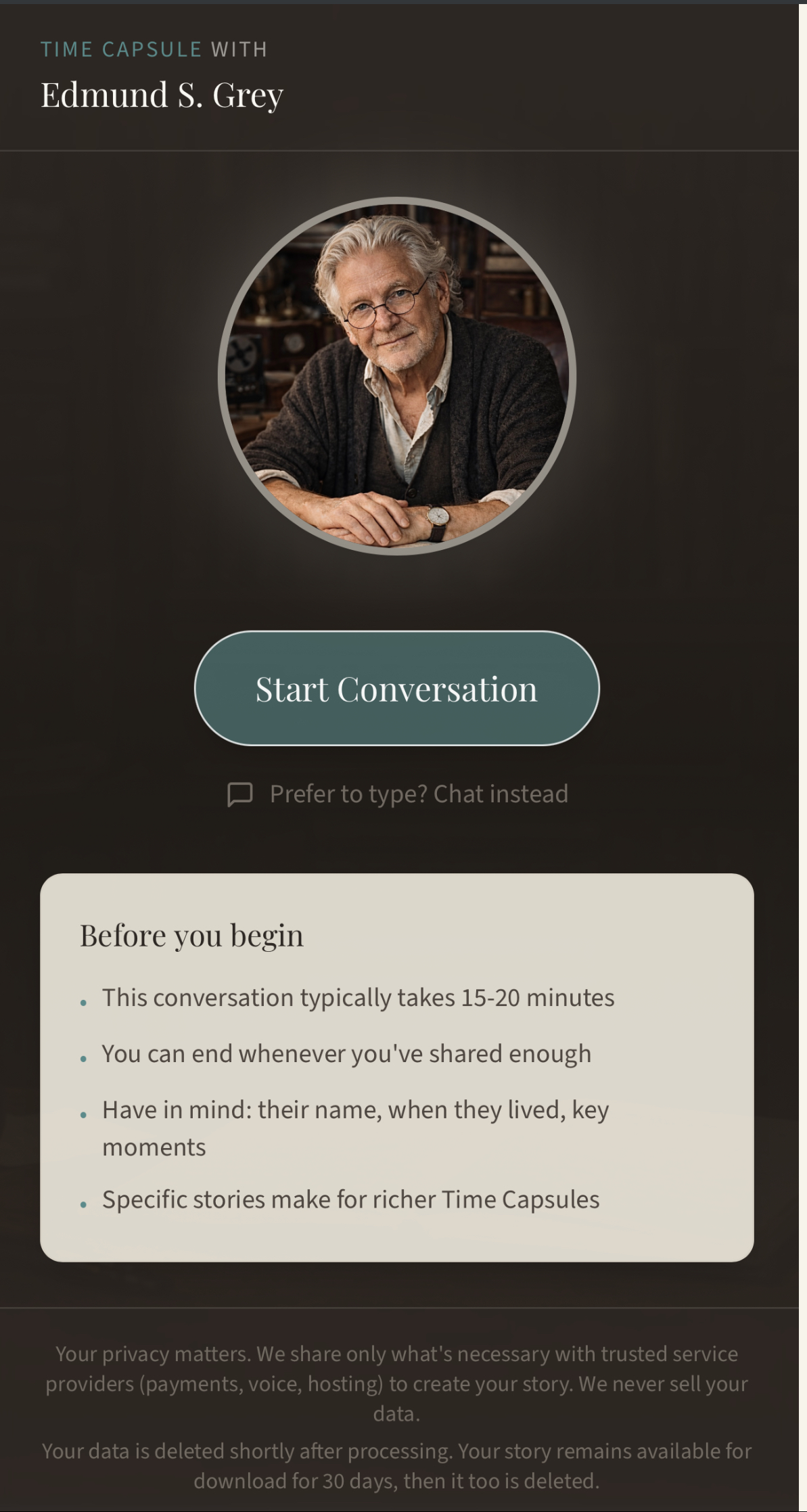 Time Capsule story preview